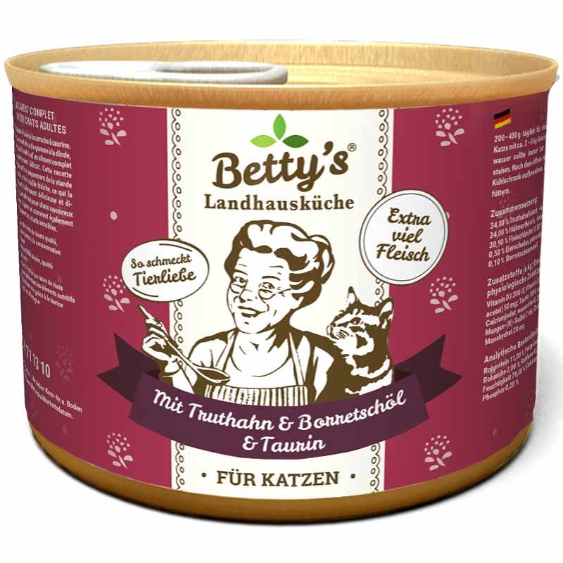 Betty's Landhausküche Dose Truthahn + Borretschöl 200g