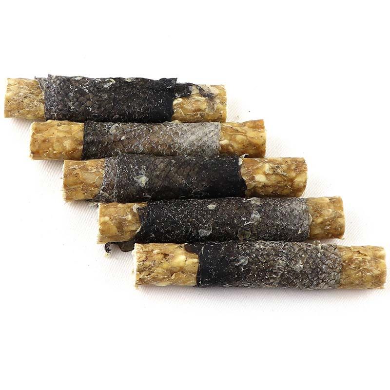 DOGBOSS Natur gef. Kaurollen Lachs 13cm 5 Stk. (5x32g)