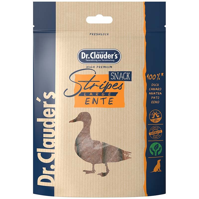 Dr. Clauders Stripes Snack Large Ente 80g