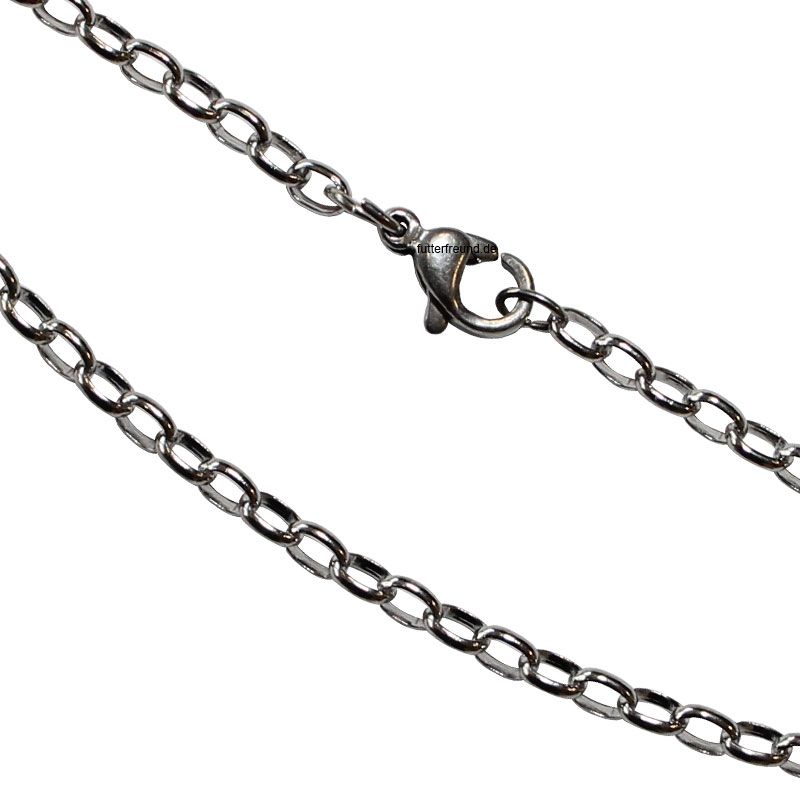 Halskette, Edelstahl, 3mm, Gr.S: 38cm, silberfarben