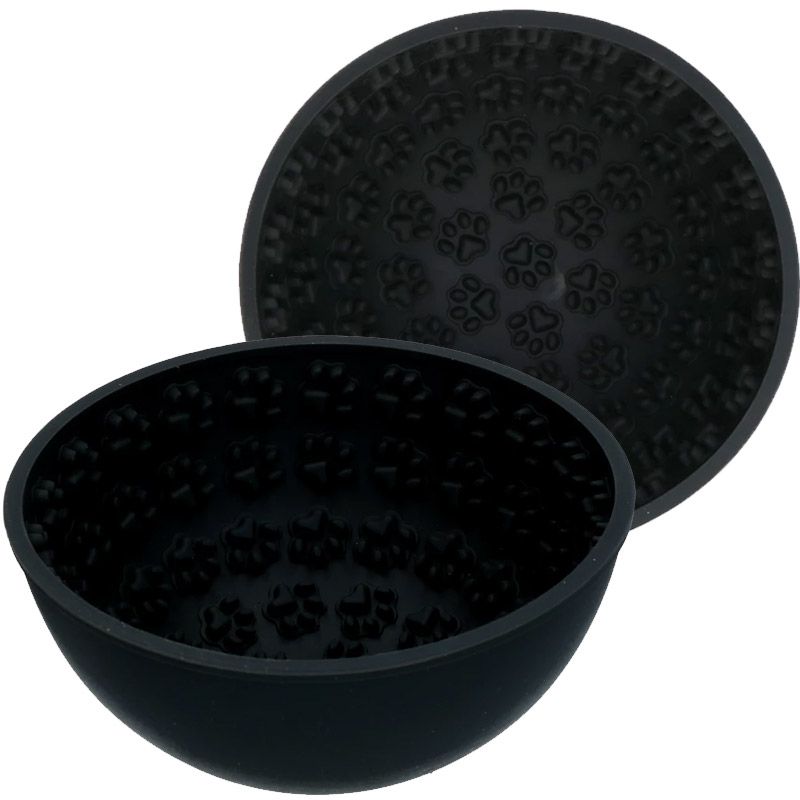 Eat Slow Live Longer Lick Mat Wobble Bowl grau