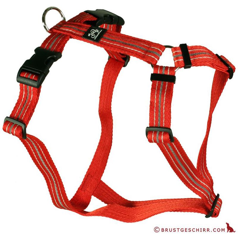 Feltmann Kreuzgeschirr 15mm/35-50cm REFLEX rot