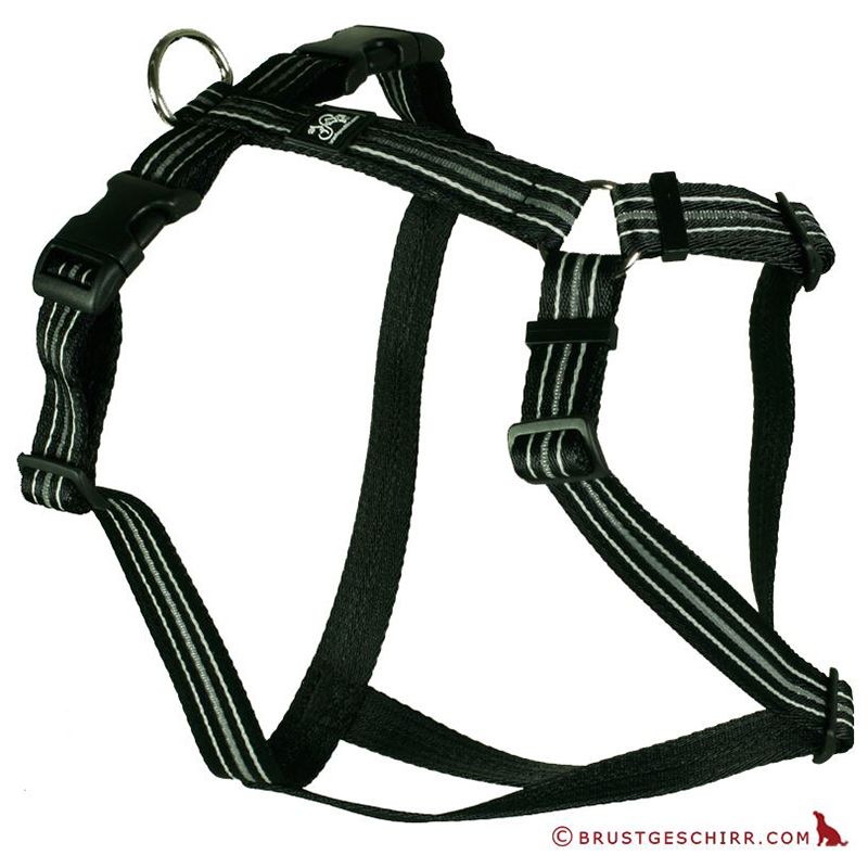 Feltmann Kreuzgeschirr 15mm/35-50cm REFLEX schwarz