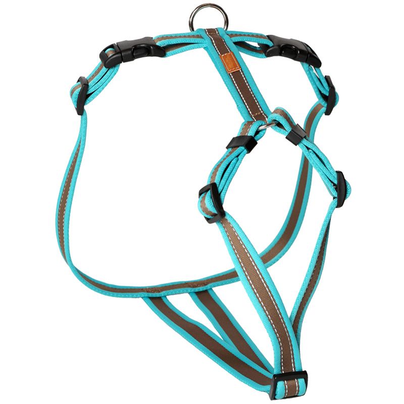 Feltmann Kreuzgeschirr 15mm/35-50cm Soft Grip, türkis-braun