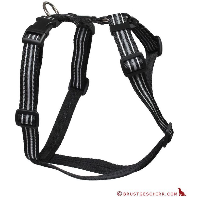 Feltmann Kreuzgeschirr MOPS 15mm/40-55cm schw./reflektierend