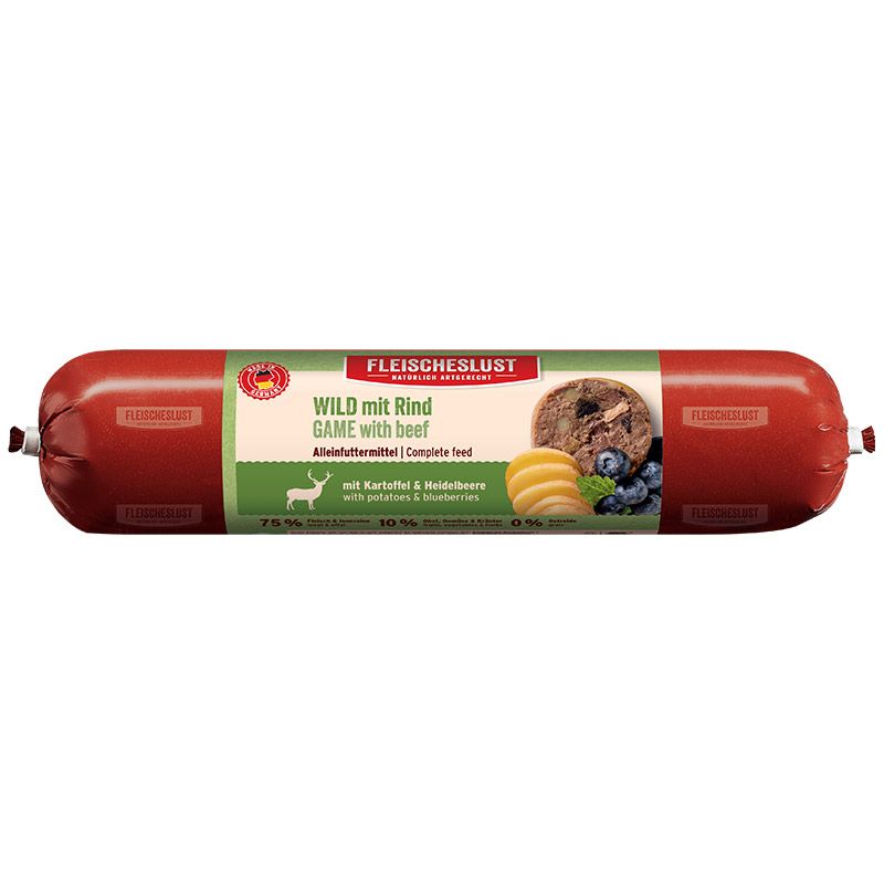 Fleischeslust Wild mit Rind und Kartoffel 400g
