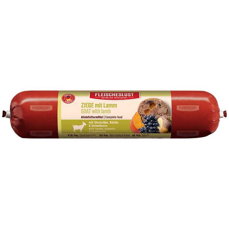 Fleischeslust Ziege mit Lamm und Steckrübe 400g
