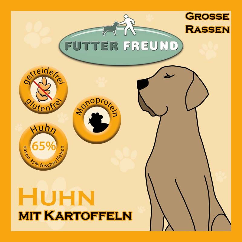 Futterfreund Trockenfutter Huhn große Rassen 10kg