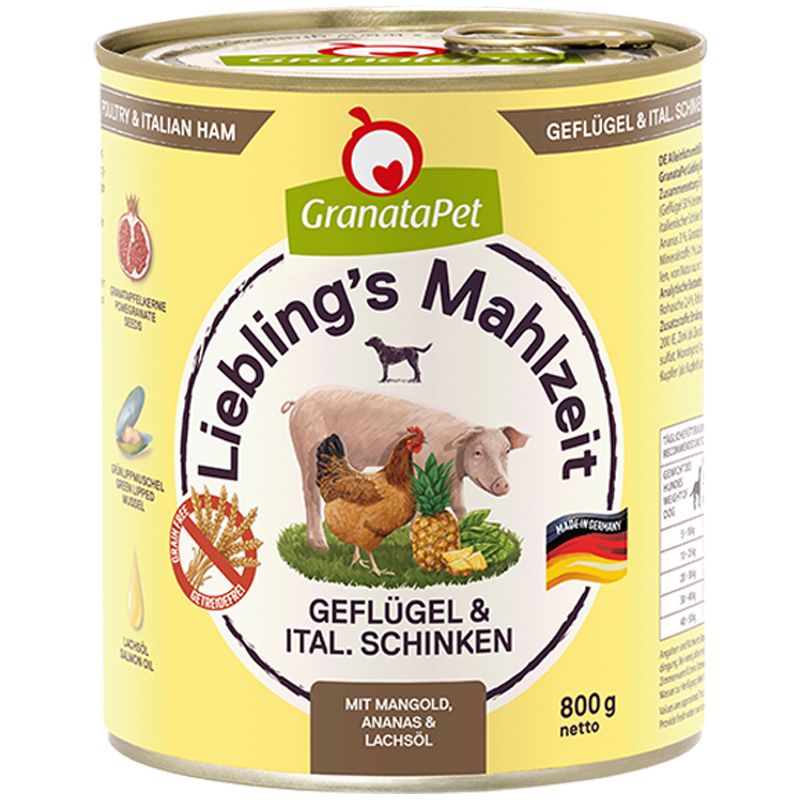 Granatapet Lieblingsmahlzeit Geflügel und Schinken 800g