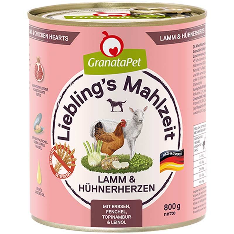 Granatapet Lieblingsmahlzeit Lamm und Hühnerherzen 800g
