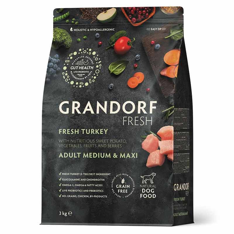 Grandorf Fresh Adult Medium-Maxi Frische Pute 3 kg