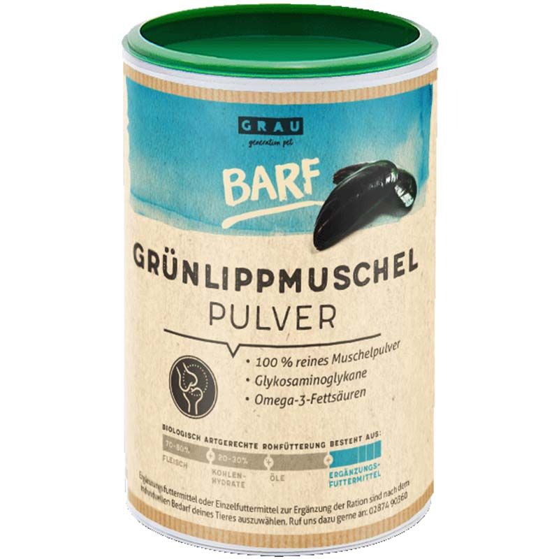 Grau Grünlippmuschel-Pulver 170g