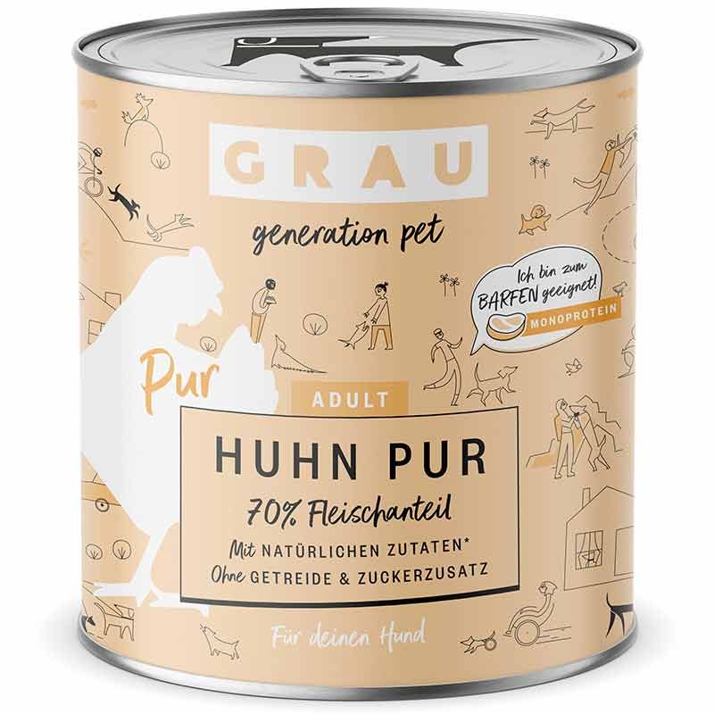 Grau Hund Adult Huhn Pur 800g