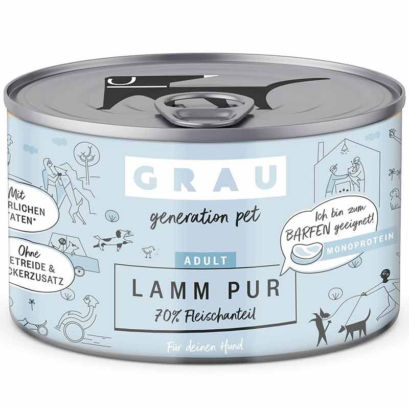 Grau Hund Adult Lamm Pur 200g