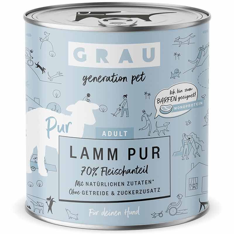 Grau Hund Adult Lamm Pur 800g