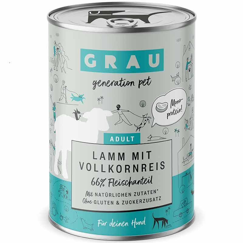 Grau Hund Adult Lamm mit Vollkornreis 400g