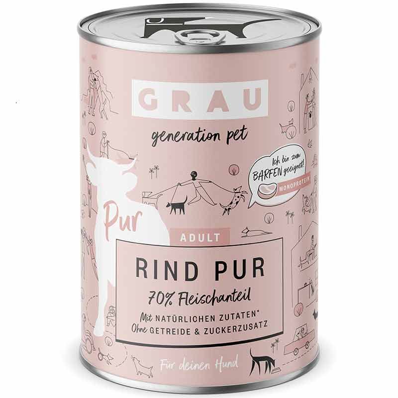 Grau Hund Adult Rind Pur 400g
