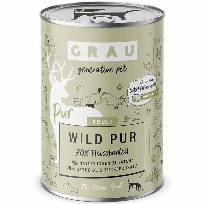 Grau Hund Adult Wild Pur 400g