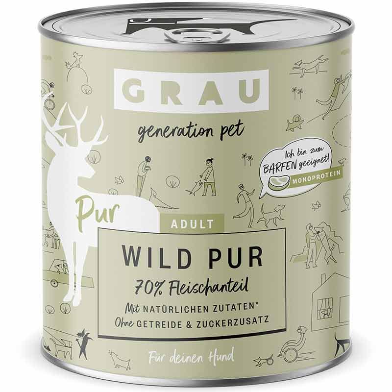 Grau Hund Adult Wild Pur 800g