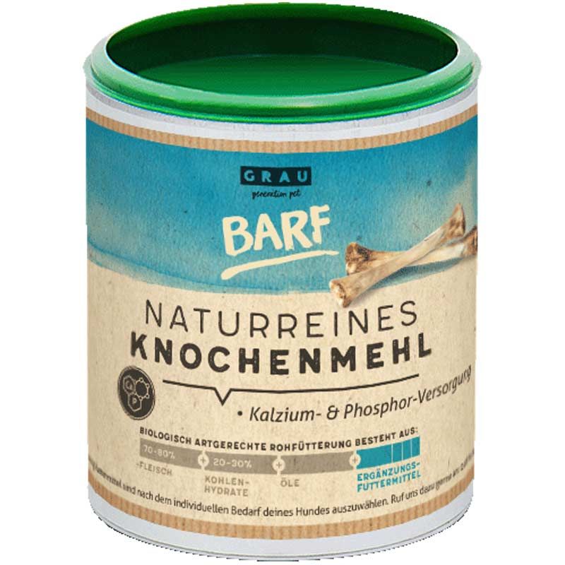 Grau Naturreines Knochenmehl 175g