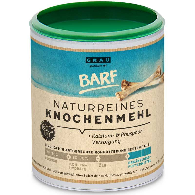 Grau Naturreines Knochenmehl 400g