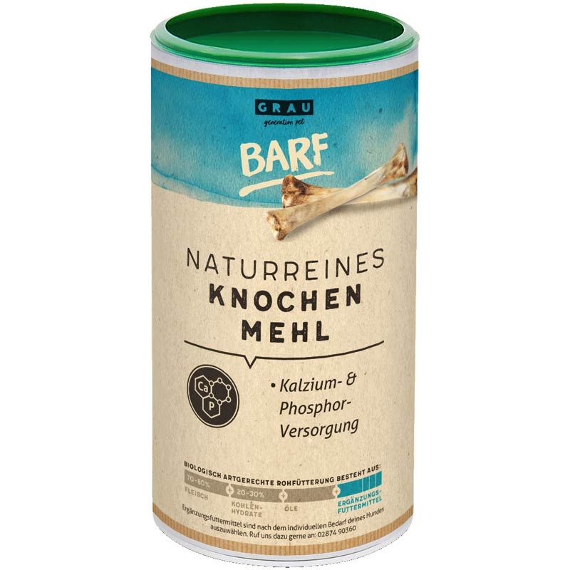Grau Naturreines Knochenmehl 800g