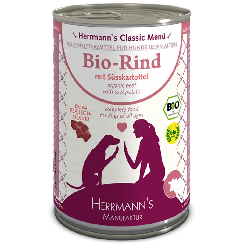 Herrmanns Bio-Rind mit Süßkartoffeln 400g
