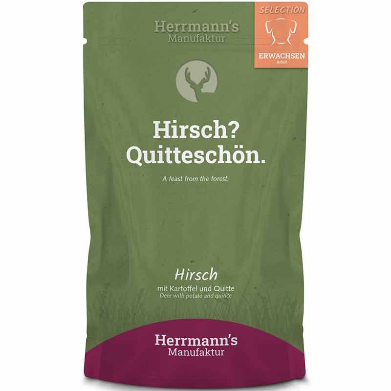 Herrmanns Selection Erwachsen Hirsch Pouch 150g