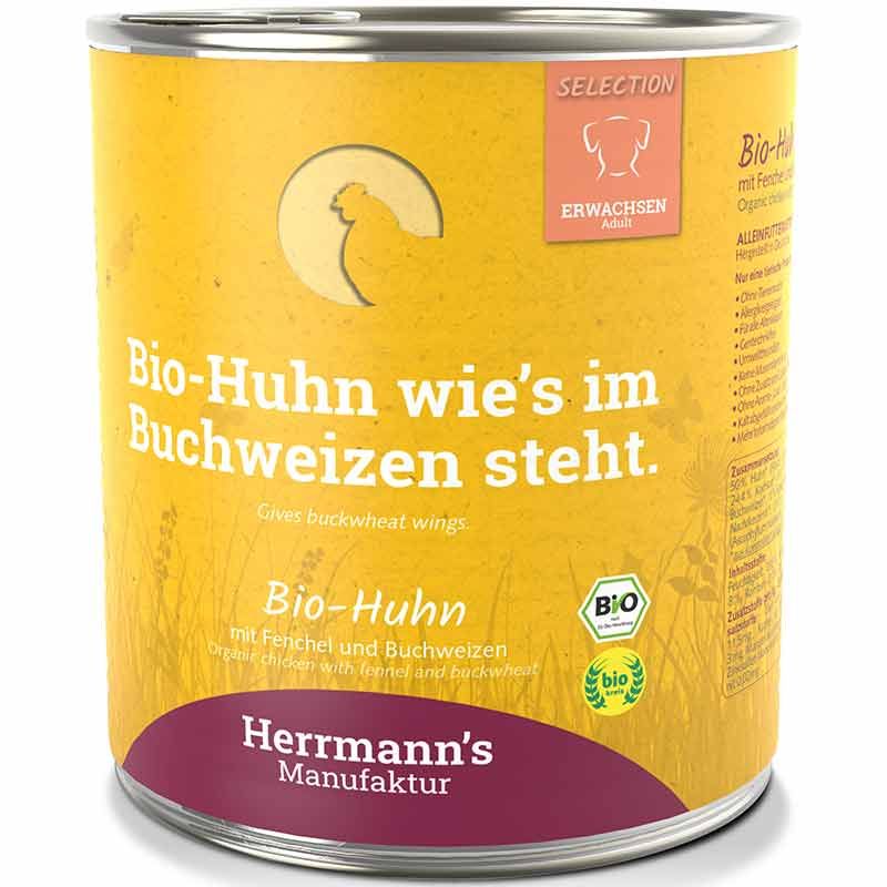 Herrmanns Selection Erwachsen Bio Huhn 800g