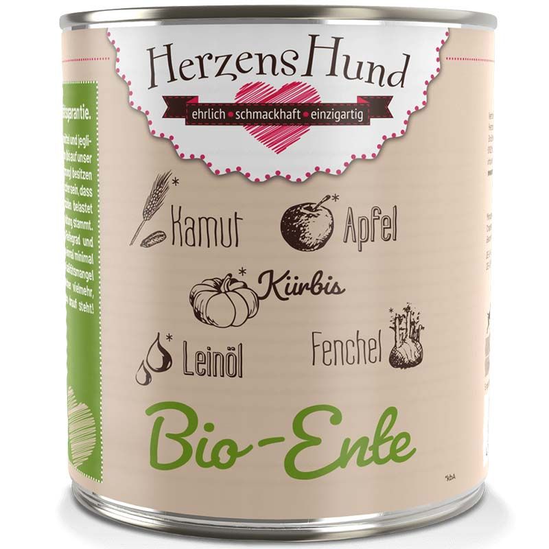 HerzensHund Bio-Ente mit Bio-Gemüse 800g