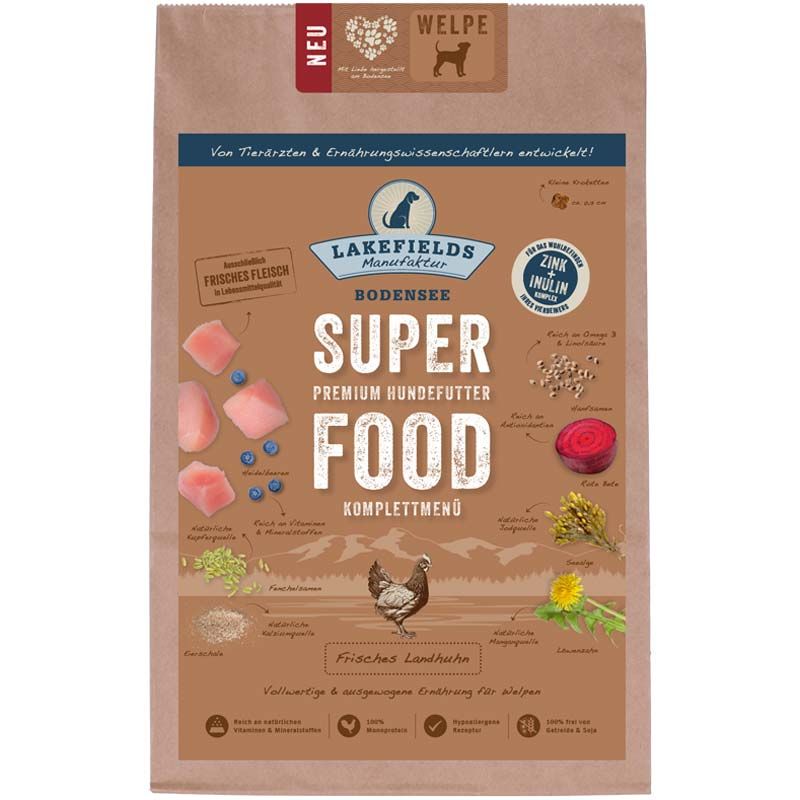 Lakefields SUPERFOOD Premium Huhn für Welpen 2,5 kg
