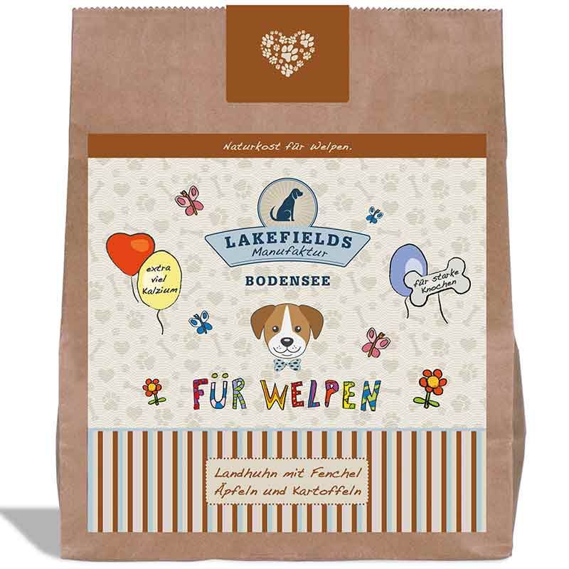 Lakefields Trockenfleisch-Menü Welpen Huhn 1 kg