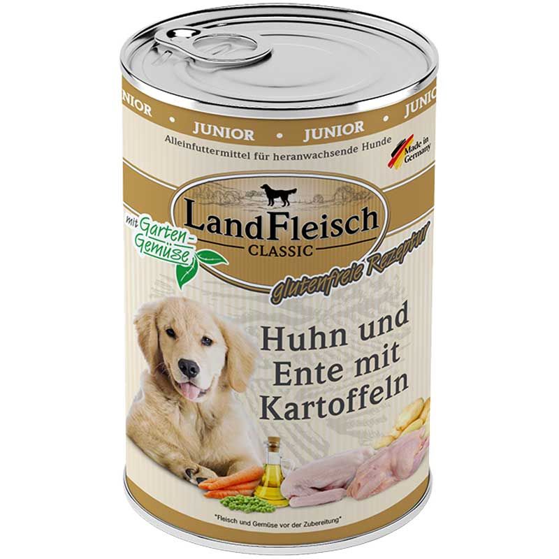 Landfleisch Junior Huhn, Ente und Kartoffeln 400g
