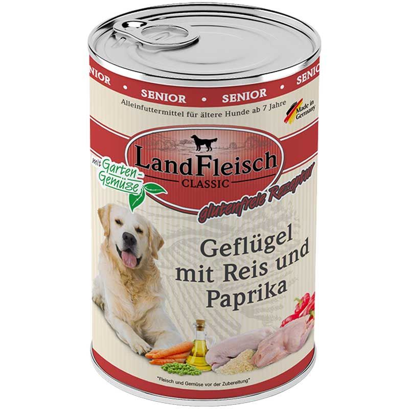 Landfleisch Senior Geflügel mit Reis und Paprika 400g