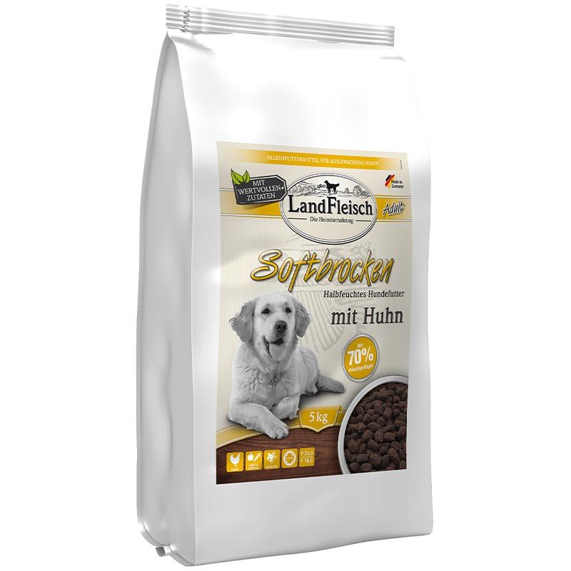 Landfleisch Dog Softbrocken mit Huhn 5kg