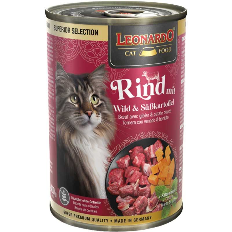 Leonardo Dose Rind mit Wild und Süßkartoffel 400g