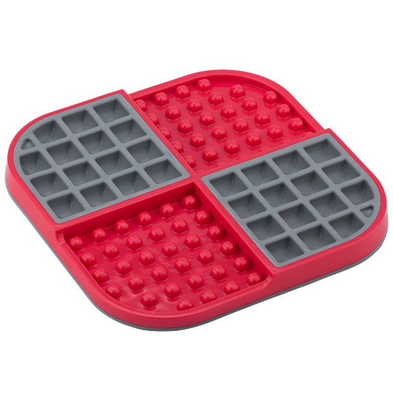LickiMat Slomo Schleckmatte, red, 20x20 cm