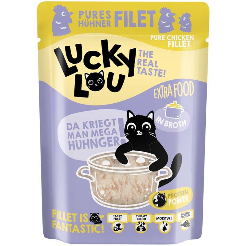 Lucky Lou Extrafood Hühnerfilet in Broth 70g Pouch