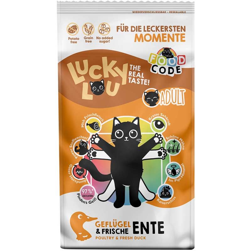 Lucky Lou Food Code Lifestage Adult Geflügel + Ente 340g