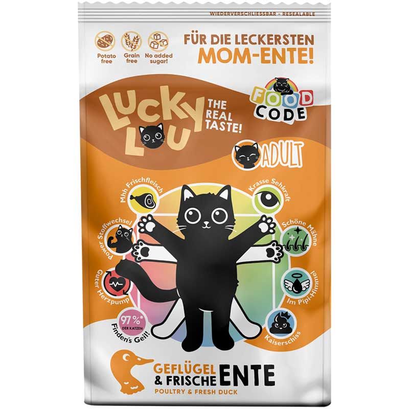 Lucky Lou Food Code Lifestage Adult Geflügel + Ente 750g