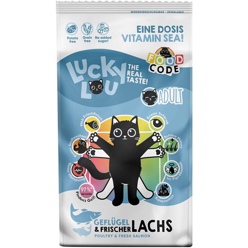 Lucky Lou Food Code Lifestage Adult Geflügel + Lachs 340g