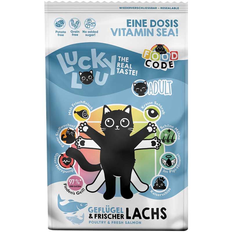 Lucky Lou Food Code Lifestage Adult Geflügel + Lachs 750g