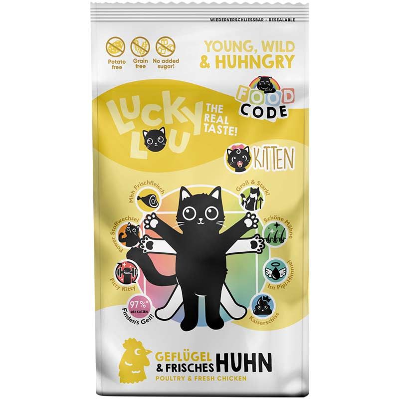 Lucky Lou Food Code Lifestage Kitten Geflügel + Huhn 340g
