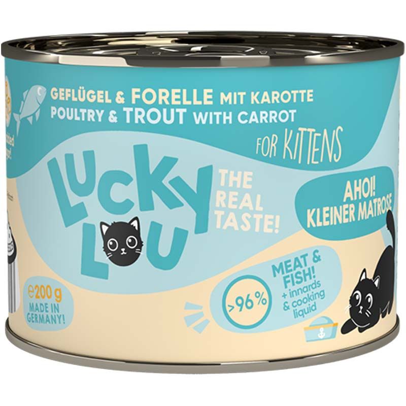 Lucky Lou Lifestage Kitten Geflügel + Forelle 200g