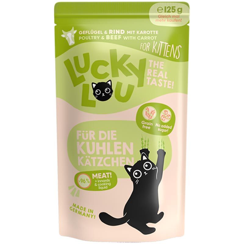 Lucky Lou Lifestage Kitten Geflügel + Rind 125g