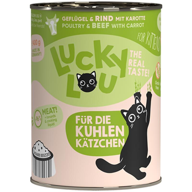 Lucky Lou Lifestage Kitten Geflügel + Rind 400g
