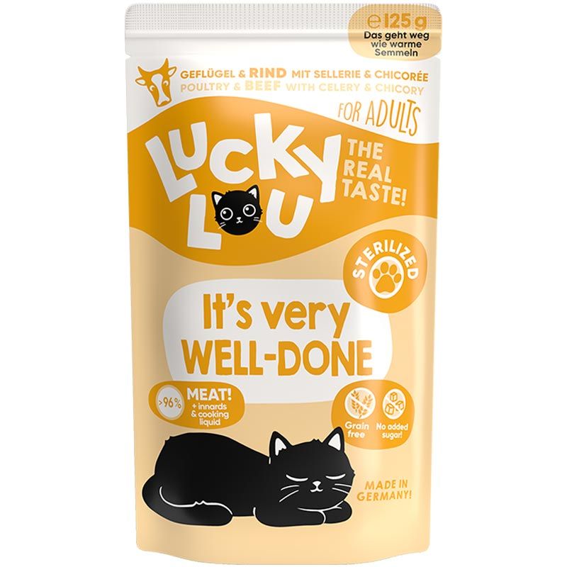 Lucky Lou Lifestage Sterilized Geflügel + Rind 125g