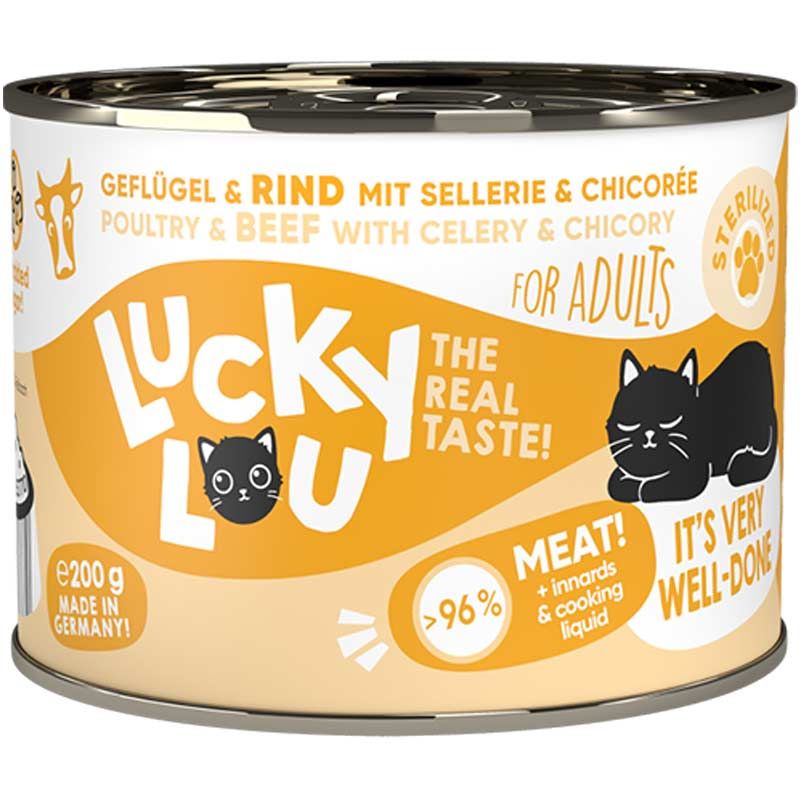 Lucky Lou Lifestage Sterilized Geflügel + Rind 200g