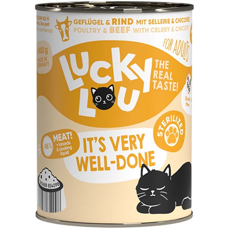 Lucky Lou Lifestage Sterilized Geflügel + Rind 400g