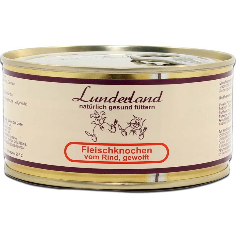 Lunderland Fleischknochen vom Rind, gewolft Dose 300g